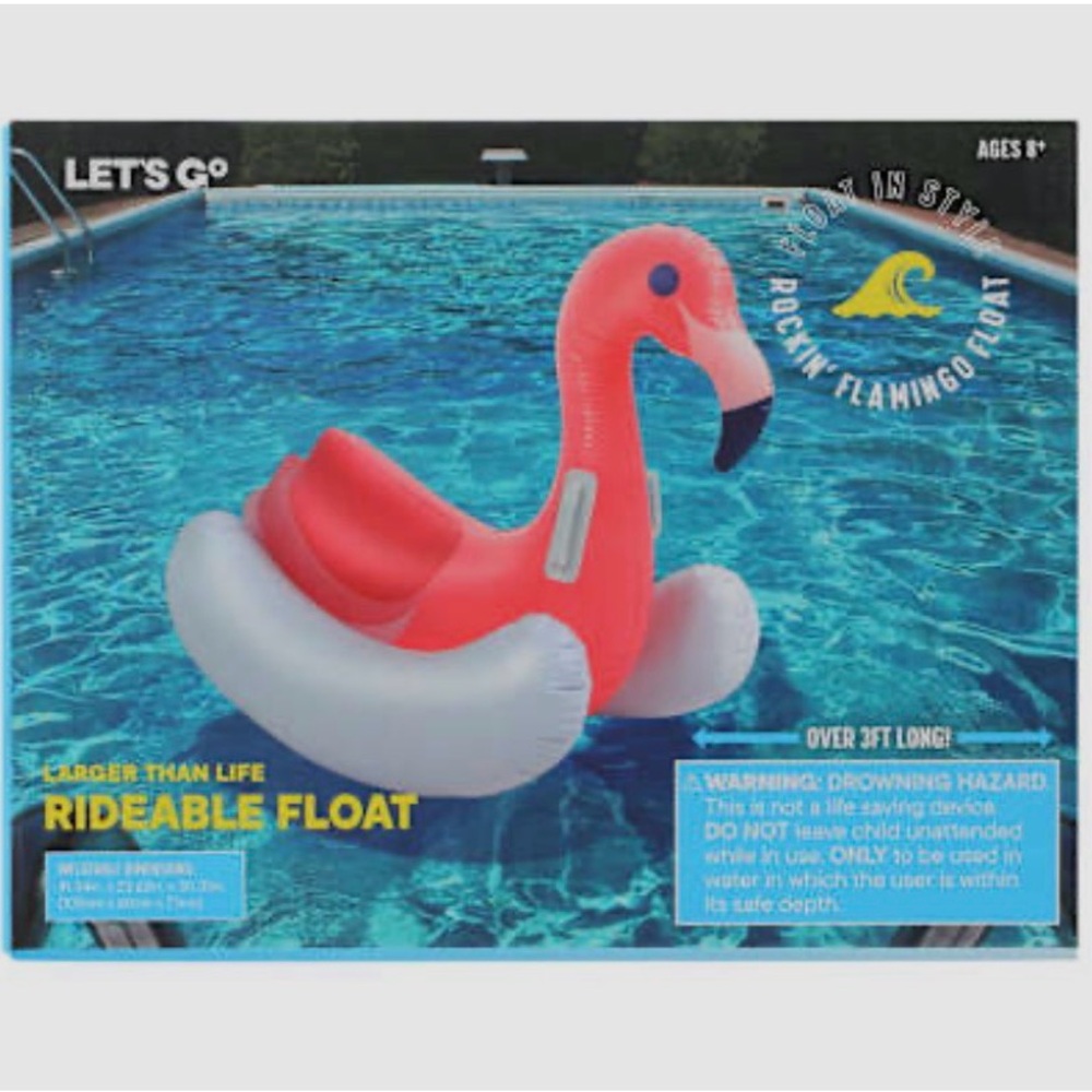 Rideable Rockin’ Flamingo Float - Picture 2 of 5